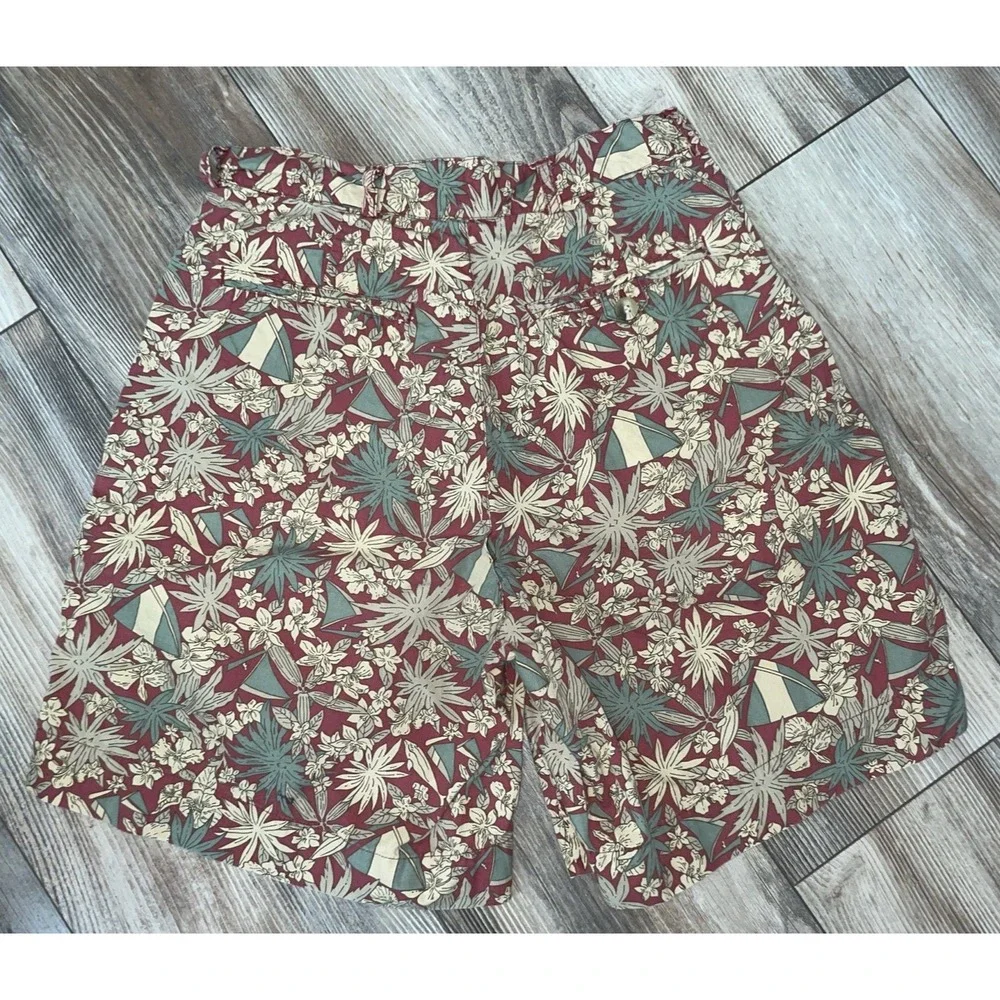 Banana Republic Safari‎ & Travel Clothing Co Vintage Floral Khaki Shorts Sz 28
